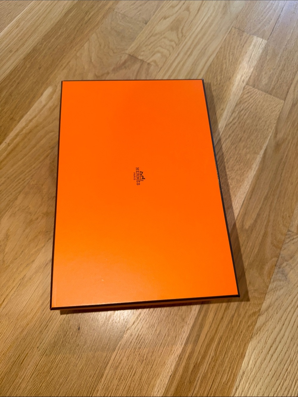 Hermes Orange Box with Black Logo